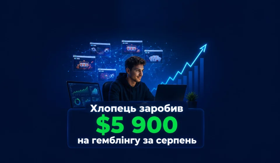 Хлопець закрив серпень із результатом $5 900 на гемблінгу