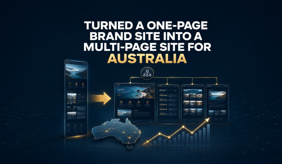 Turned a One-Page Single-Brand Website into a Multi-Page Site Targeting Australia