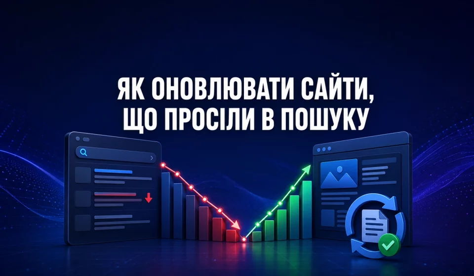 Як оновлювати сайти, що просіли в пошуку