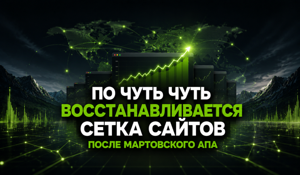 По чуть чуть восстанавливается сетка сайтов после мартовского апа