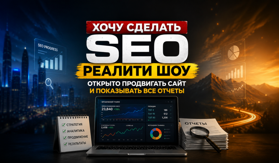 Хочу сделать Seo реалити шоу — открыто продвигать сайт и показывать Вам все отчеты