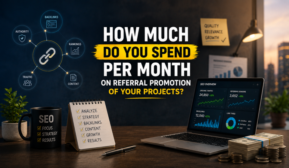 How much do you spend per month on referral promotion of your projects?