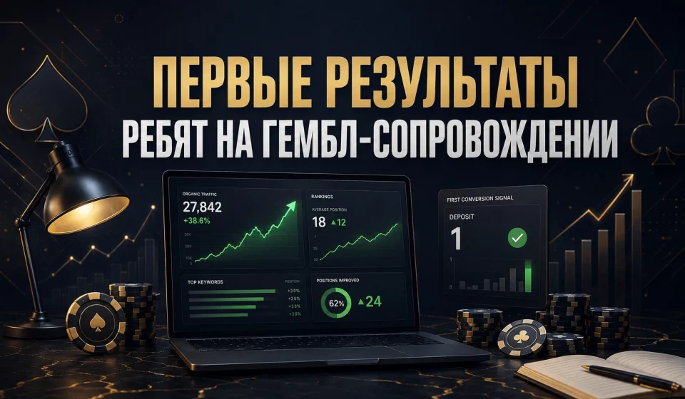 Первые результаты ребят на гембл-сопровождении