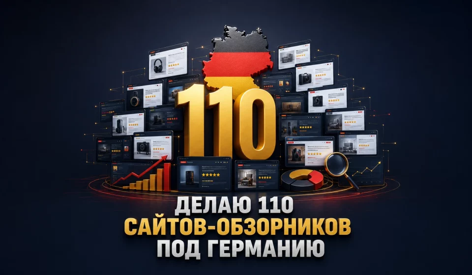Делаю 110 сайтов-обзорников под Германию