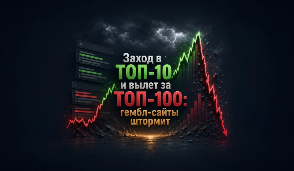 Заход в топ 10 и вылет за топ 100. Гембл сайты штормит туда сюда.