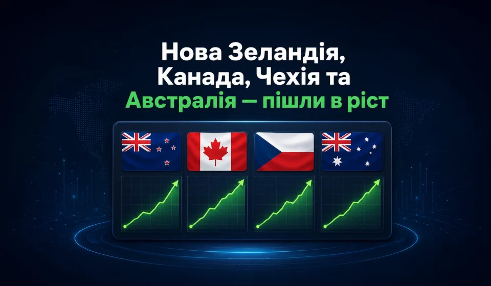 Нова Зеландія, Канада, Чехія та Австралія — почалося зростання