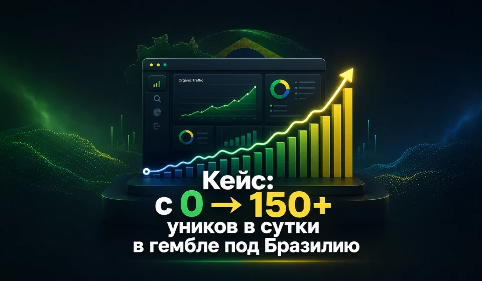 Кейс с 0 до 150 + уников в сутки гембл в Бразилии