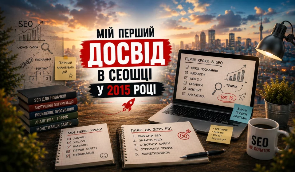 Мій перший досвід у сеошці у 2015 році