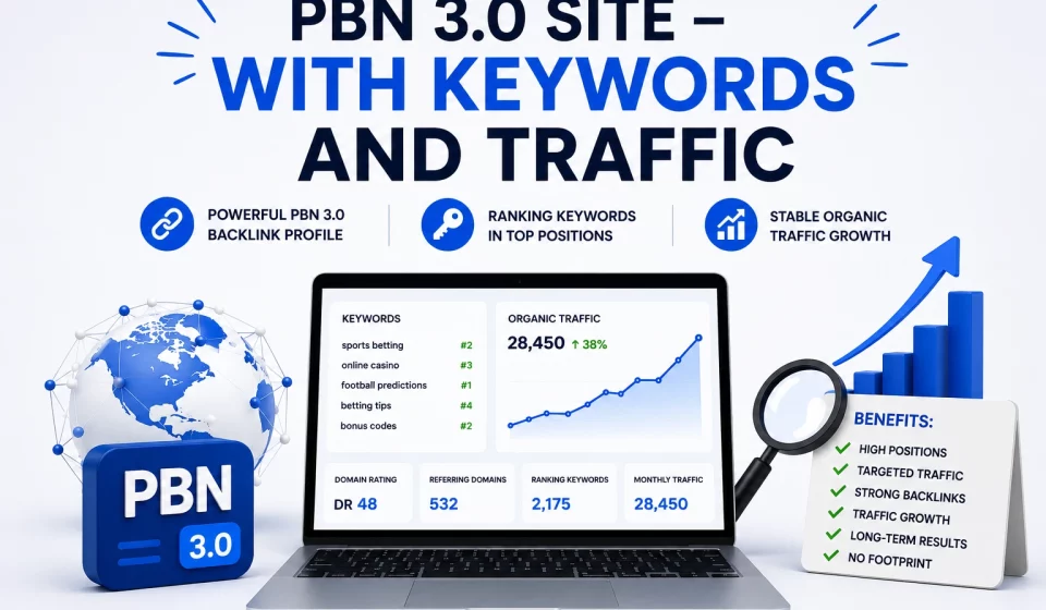 PBN 3.0 Websites with Keywords and Traffic