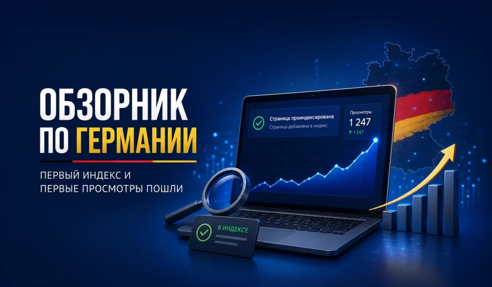 Обзорник по Германии. Первый индекс и первые показы пошли.