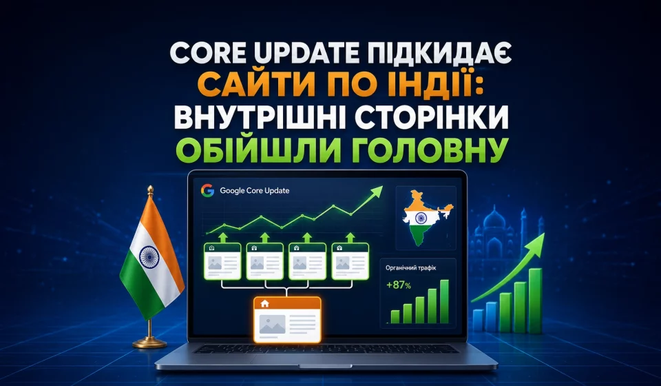 Кор-апдейт підкидає сайти по Індії: внутрішні сторінки обійшли головну