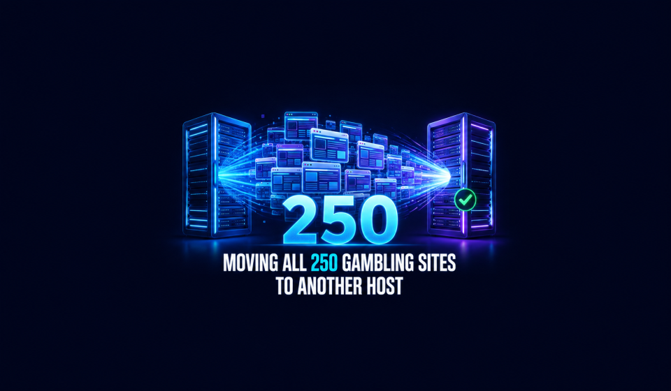 Moving All 250 of My Gambling Websites to a Different Hosting Provider