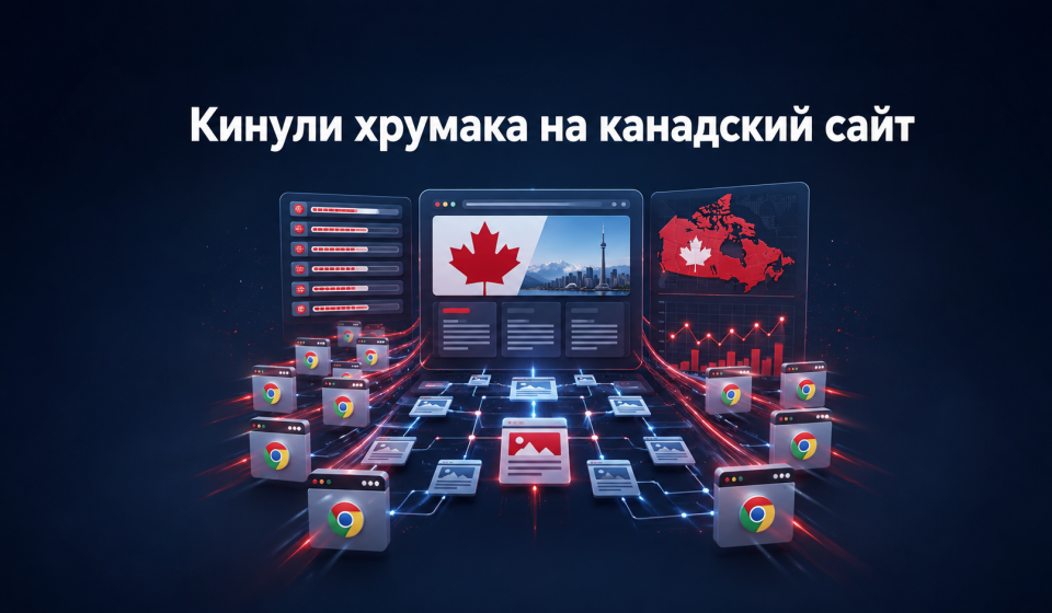 Кинули хрумака на канадский сайт