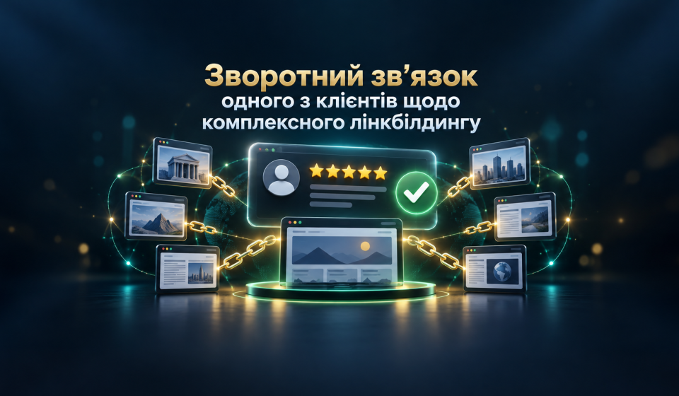 Відгук одного з клієнтів про комплексний лінкбілдинг