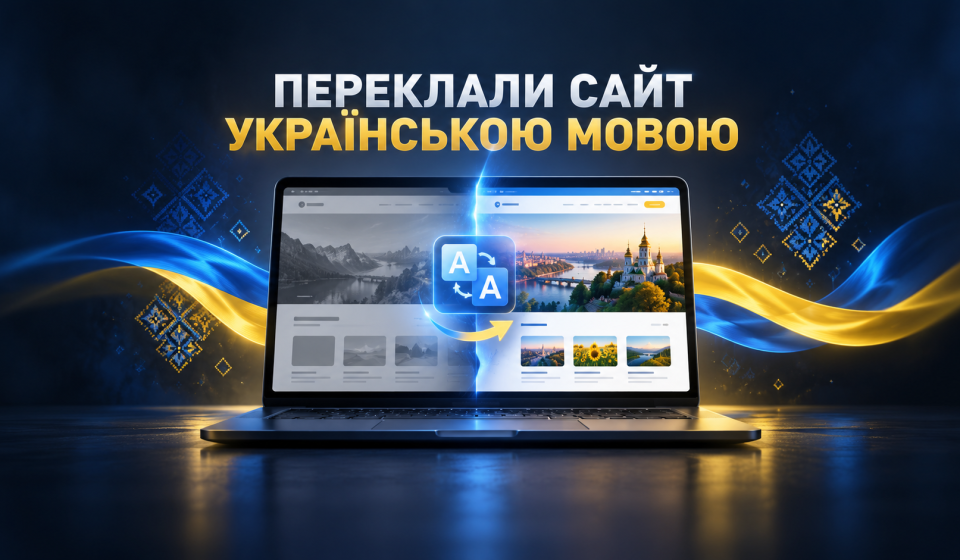 Переклали сайт українською мовою