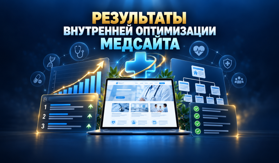 Результаты работы по внутренней оптимизации медсайта
