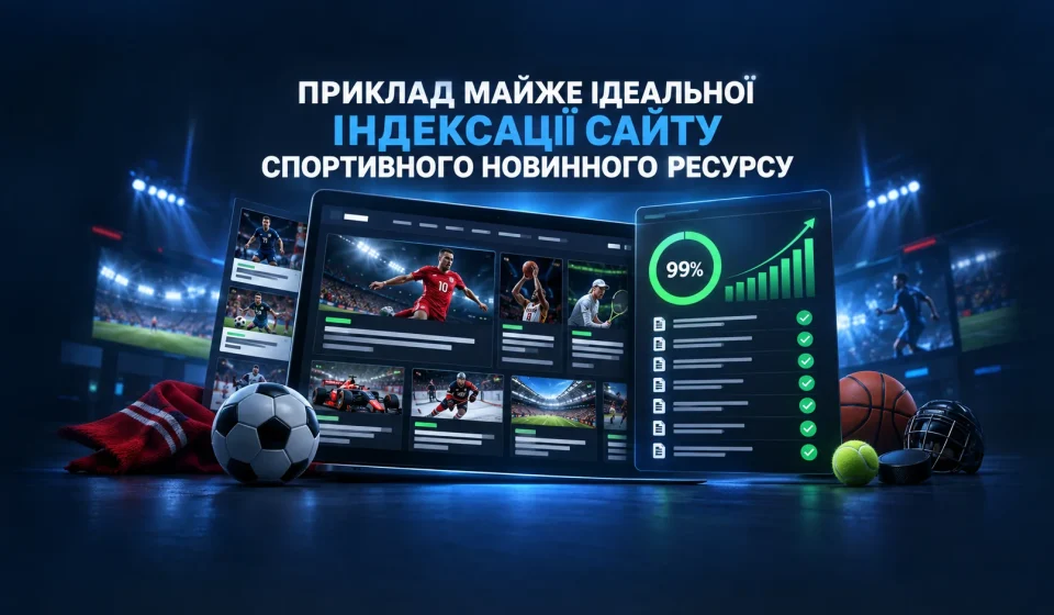 Приклад майже ідеальної індексації спортивного новинного сайту