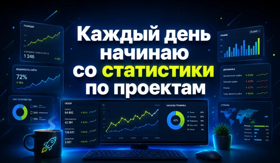 Каждый день начинаю со статистики по проектам