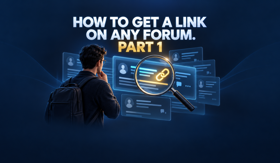 How to Get a Backlink from Any Forum. Part 1