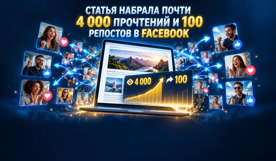 Статья набрала уже почти 4000 прочтений и 100 репостов в фейсбук