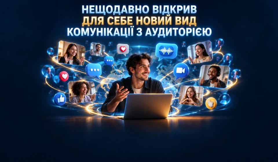 Нещодавно відкрив для себе новий формат комунікації з аудиторією