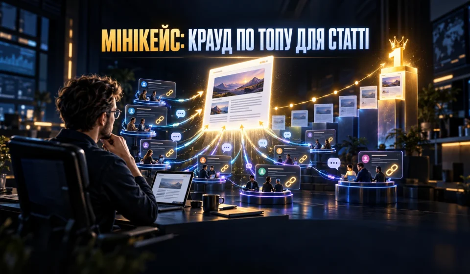 Мінікейс: крауд-посилання із сайтів у ТОПі для просування статті