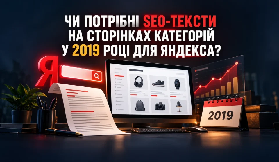 Чи потрібні SEO-тексти на сторінках категорій і каталогів у 2019 році для пошукової системи Яндекс?